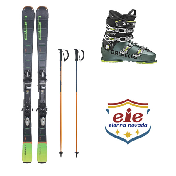 Alquiler de equipo completo de esquí adulto